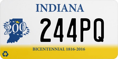 IN license plate 244PQ