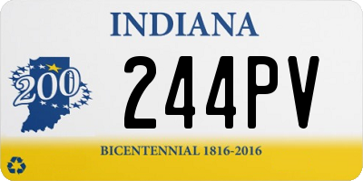 IN license plate 244PV