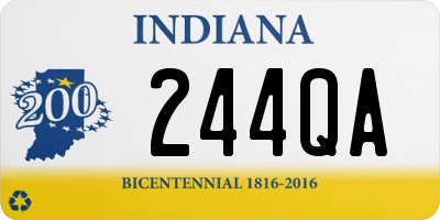 IN license plate 244QA