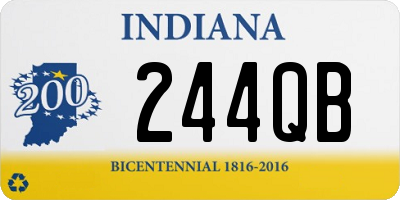 IN license plate 244QB