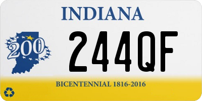 IN license plate 244QF