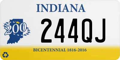 IN license plate 244QJ