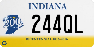 IN license plate 244QL