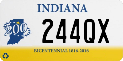 IN license plate 244QX