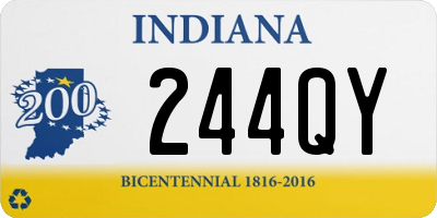 IN license plate 244QY