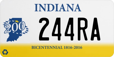 IN license plate 244RA