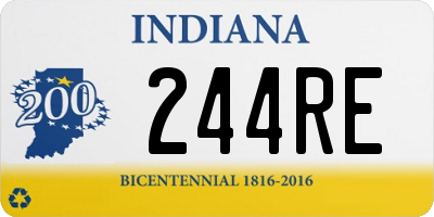 IN license plate 244RE