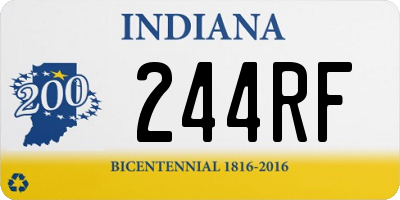 IN license plate 244RF