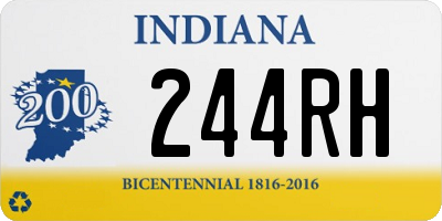 IN license plate 244RH