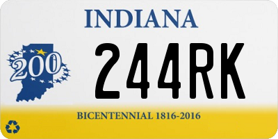 IN license plate 244RK