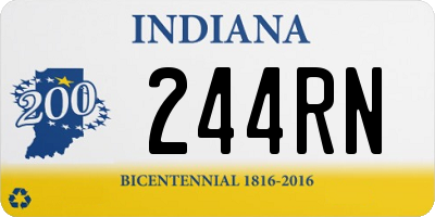 IN license plate 244RN