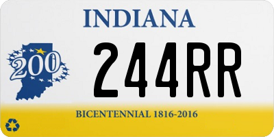 IN license plate 244RR