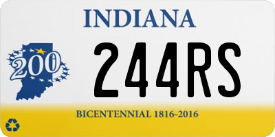 IN license plate 244RS