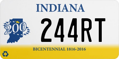 IN license plate 244RT