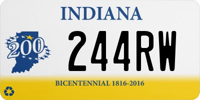 IN license plate 244RW