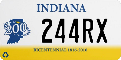 IN license plate 244RX