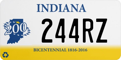 IN license plate 244RZ