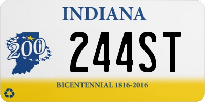 IN license plate 244ST