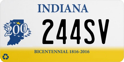 IN license plate 244SV