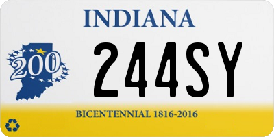 IN license plate 244SY