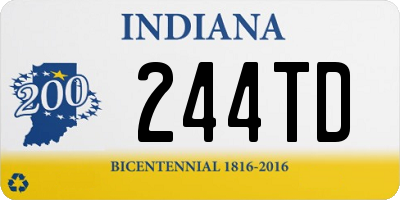 IN license plate 244TD