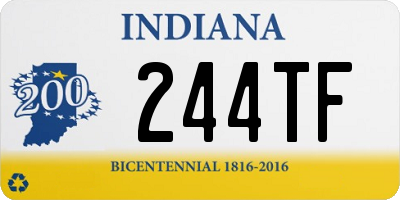 IN license plate 244TF