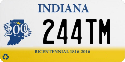 IN license plate 244TM