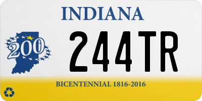 IN license plate 244TR