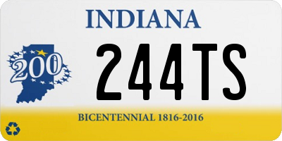 IN license plate 244TS