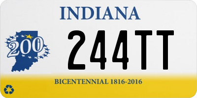 IN license plate 244TT