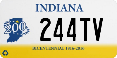 IN license plate 244TV