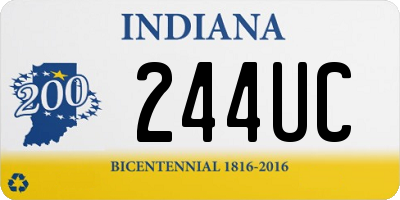 IN license plate 244UC