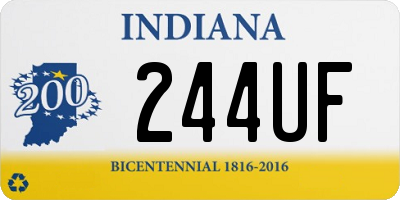 IN license plate 244UF