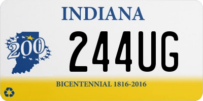 IN license plate 244UG