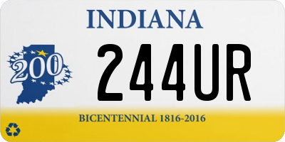 IN license plate 244UR