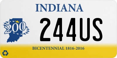 IN license plate 244US