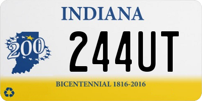 IN license plate 244UT