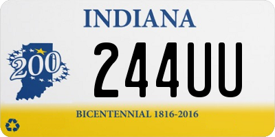 IN license plate 244UU