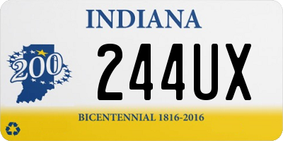 IN license plate 244UX