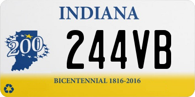 IN license plate 244VB