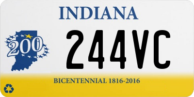 IN license plate 244VC