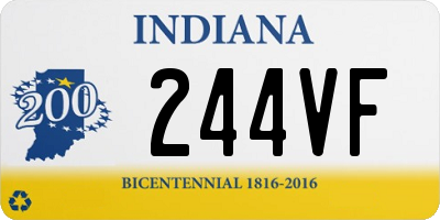 IN license plate 244VF