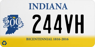 IN license plate 244VH