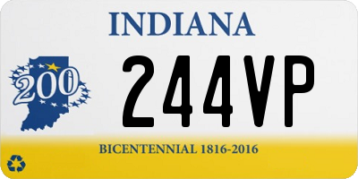 IN license plate 244VP