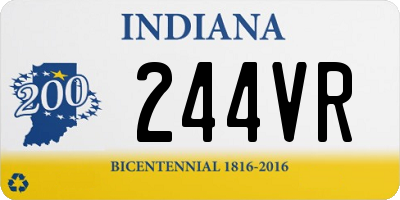 IN license plate 244VR