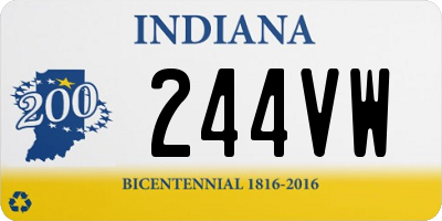 IN license plate 244VW