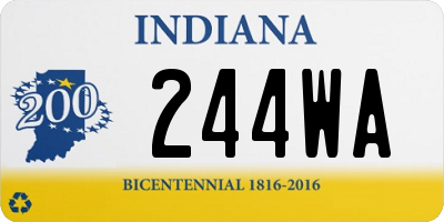 IN license plate 244WA