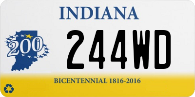 IN license plate 244WD