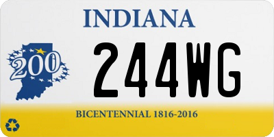 IN license plate 244WG