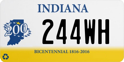 IN license plate 244WH